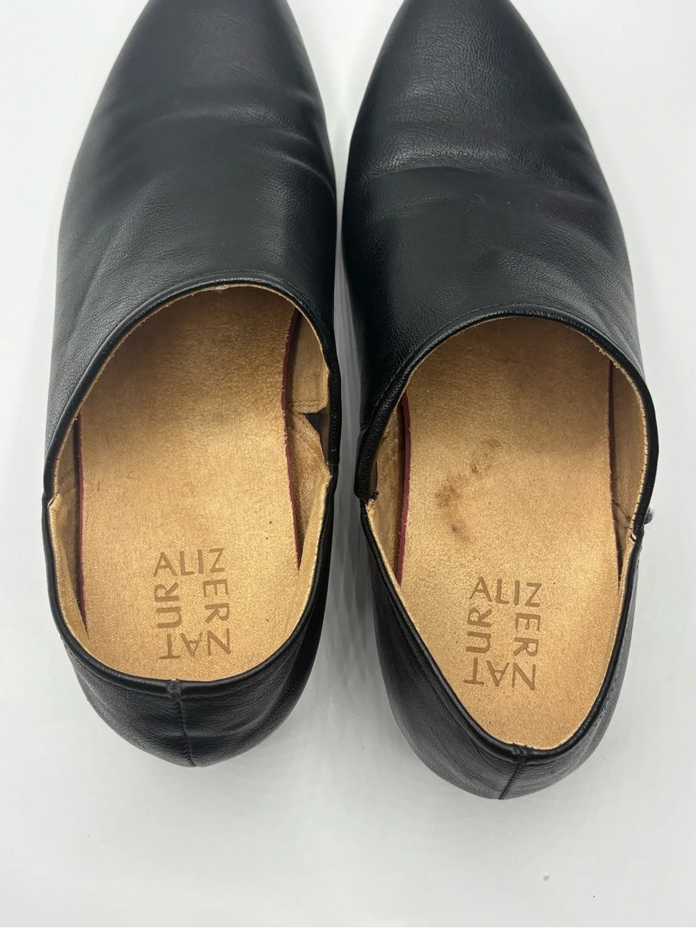 Naturalizer Carlyn Black Vegan Leather Booties Shoes Sz 8.5 Shooties Minimalist